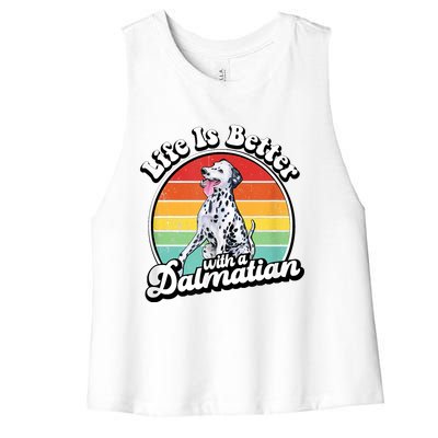 Dalmatian Women's Racerback Cropped Tank