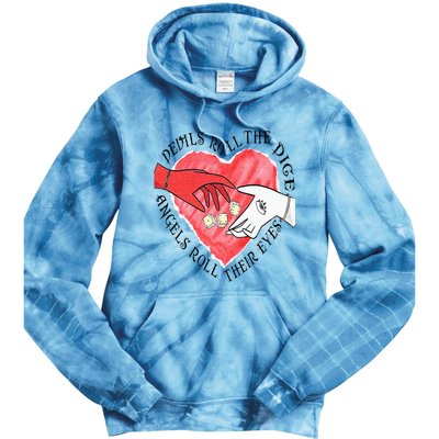 Devils Dice Angels Eyes Valentines Day Tie Dye Hoodie