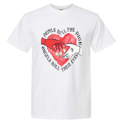 Devils Dice Angels Eyes Valentines Day Garment-Dyed Heavyweight T-Shirt