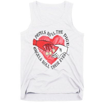 Devils Dice Angels Eyes Valentines Day Tank Top