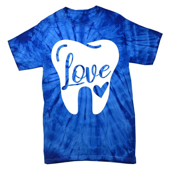 Dentist Dental Assistant Valentines Day Love Gift Tie-Dye T-Shirt