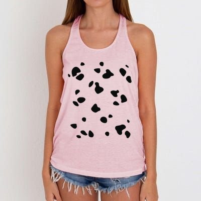 Dalmatian Dog Animal Halloween DIY Costume Funny Women's Knotted Racerback Tank