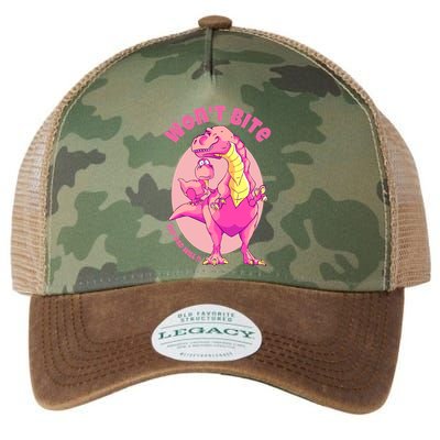 Dinosaur Dino And Daddysaurus Trex Funny Gift Legacy Tie Dye Trucker Hat