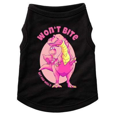 Dinosaur Dino And Daddysaurus Trex Funny Gift Doggie Tank