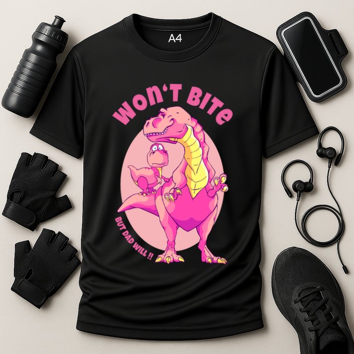 Dinosaur Dino And Daddysaurus Trex Funny Gift Performance Shirt