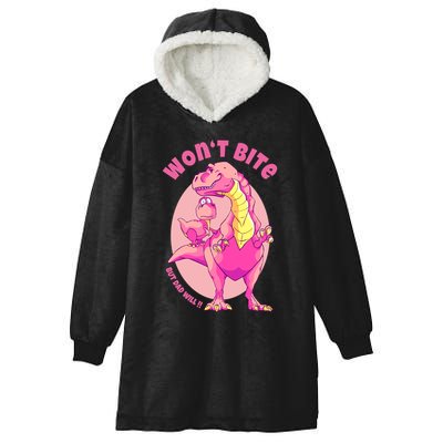 Dinosaur Dino And Daddysaurus Trex Funny Gift Hooded Wearable Blanket