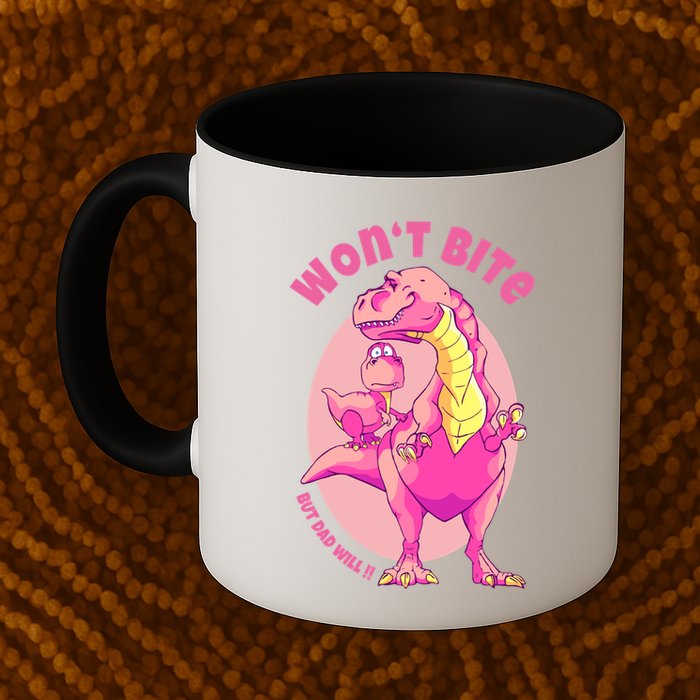 Dinosaur Dino And Daddysaurus Trex Funny Gift Mug