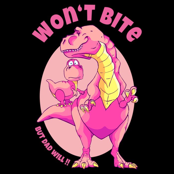 Dinosaur Dino And Daddysaurus Trex Funny Gift Drawstring Bag