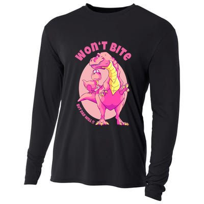 Dinosaur Dino And Daddysaurus Trex Funny Gift Cooling Performance Long Sleeve Crew