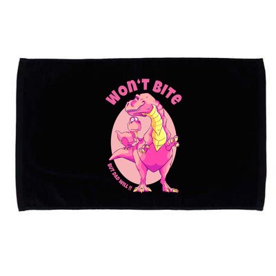 Dinosaur Dino And Daddysaurus Trex Funny Gift Microfiber Hand Towel