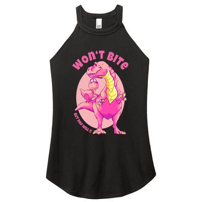 Dinosaur Dino And Daddysaurus Trex Funny Gift Women's Perfect Tri Rocker Tank