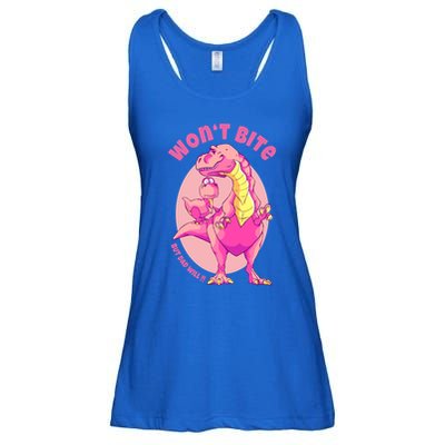 Dinosaur Dino And Daddysaurus Trex Funny Gift Ladies Essential Flowy Tank