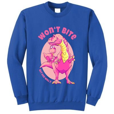 Dinosaur Dino And Daddysaurus Trex Funny Gift Tall Sweatshirt