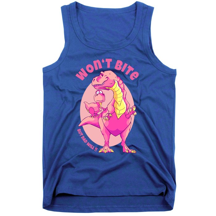 Dinosaur Dino And Daddysaurus Trex Funny Gift Tank Top