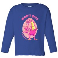 Dinosaur Dino And Daddysaurus Trex Funny Gift Toddler Long Sleeve Shirt