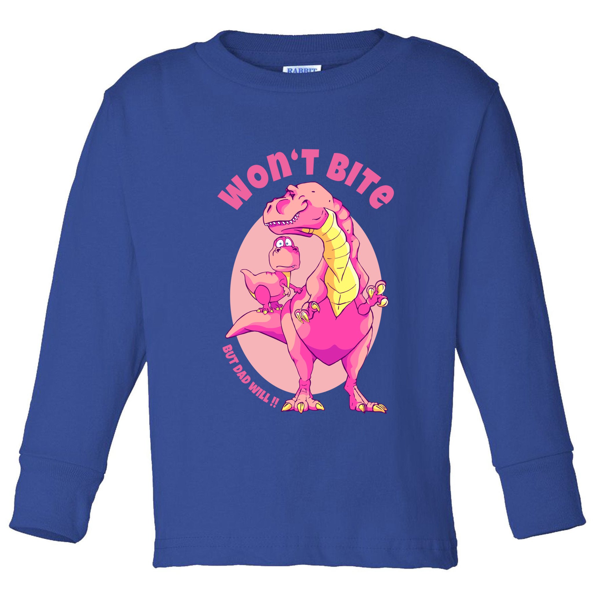 Dinosaur Dino And Daddysaurus Trex Funny Gift Toddler Long Sleeve Shirt