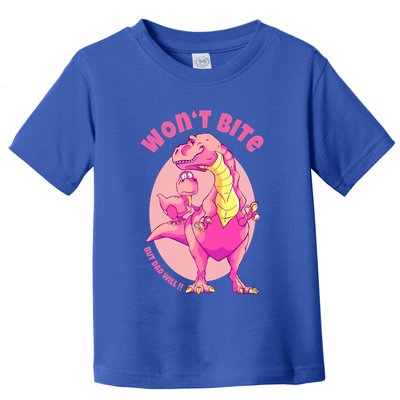 Dinosaur Dino And Daddysaurus Trex Funny Gift Toddler T-Shirt