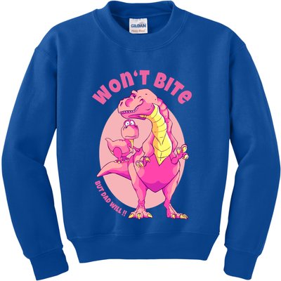 Dinosaur Dino And Daddysaurus Trex Funny Gift Kids Sweatshirt