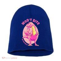 Dinosaur Dino And Daddysaurus Trex Funny Gift Short Acrylic Beanie