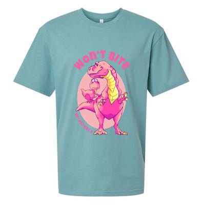 Dinosaur Dino And Daddysaurus Trex Funny Gift Sueded Cloud Jersey T-Shirt