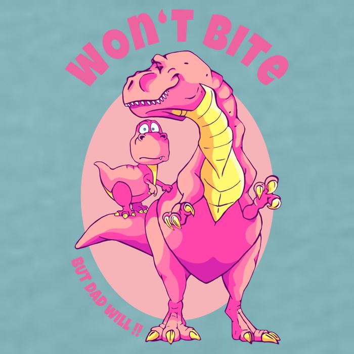 Dinosaur Dino And Daddysaurus Trex Funny Gift Sueded Cloud Jersey T-Shirt