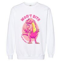 Dinosaur Dino And Daddysaurus Trex Funny Gift Garment-Dyed Sweatshirt
