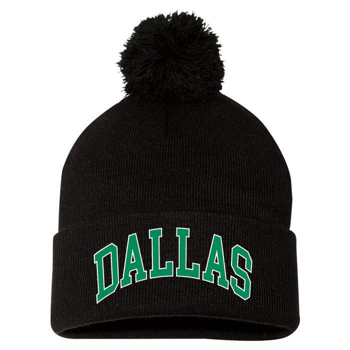 Dallas Pom Pom 12in Knit Beanie