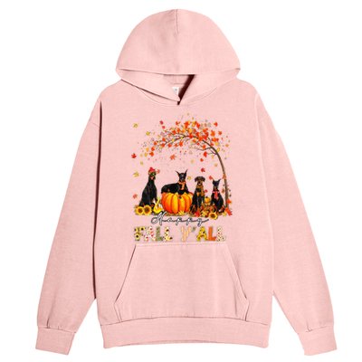 Doberman Dog Autumn Fall Pumpkin Truck Mappe Thanksgiving Urban Pullover Hoodie