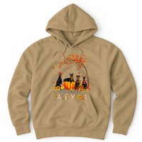 Doberman Dog Autumn Fall Pumpkin Truck Mappe Thanksgiving Hoodie