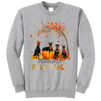 Doberman Dog Autumn Fall Pumpkin Truck Mappe Thanksgiving Sweatshirt