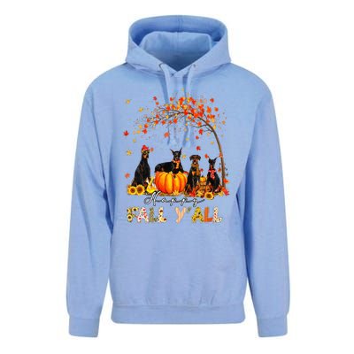 Doberman Dog Autumn Fall Pumpkin Truck Mappe Thanksgiving Unisex Surf Hoodie