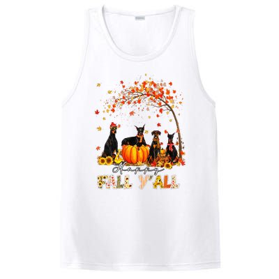 Doberman Dog Autumn Fall Pumpkin Truck Mappe Thanksgiving PosiCharge Competitor Tank