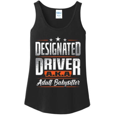 Designated Driver Adult Babysitter Pun For Driving Volunteer Ladies Essential Tank