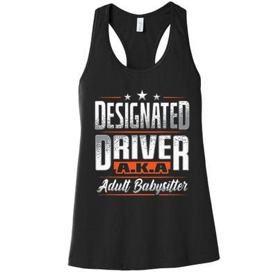 Designated Driver Adult Babysitter Pun For Driving Volunteer Women's Racerback Tank