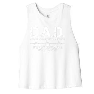 D.A.D. Dads Against Diapers It's Not Just A Job Men's Humor Funny Women's Racerback Cropped Tank