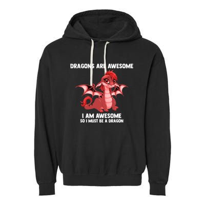 Dragons Dragons Are Awesome I'm A Dragon Girls Garment-Dyed Fleece Hoodie