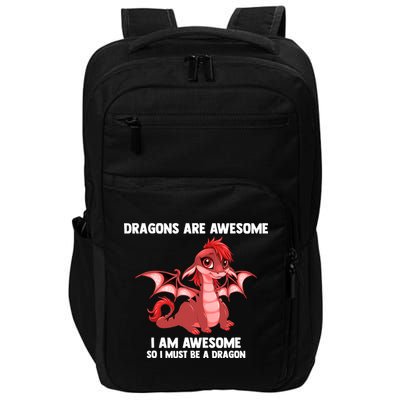 Dragons Dragons Are Awesome I'm A Dragon Girls Impact Tech Backpack