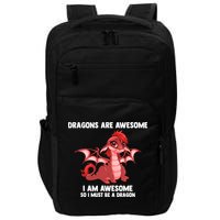 Dragons Dragons Are Awesome I'm A Dragon Girls Impact Tech Backpack