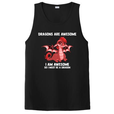 Dragons Dragons Are Awesome I'm A Dragon Girls PosiCharge Competitor Tank