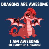 Dragons Dragons Are Awesome I'm A Dragon Girls 7 Panel Mesh Trucker Snapback Hat
