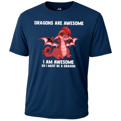 Dragons Dragons Are Awesome I'm A Dragon Girls Cooling Performance Crew T-Shirt