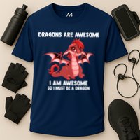 Dragons Dragons Are Awesome I'm A Dragon Girls Cooling Performance Crew T-Shirt