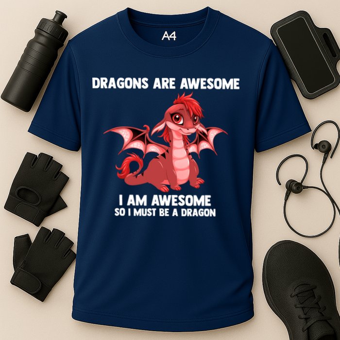 Dragons Dragons Are Awesome I'm A Dragon Girls Cooling Performance Crew T-Shirt