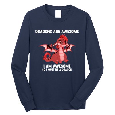 Dragons Dragons Are Awesome I'm A Dragon Girls Long Sleeve Shirt