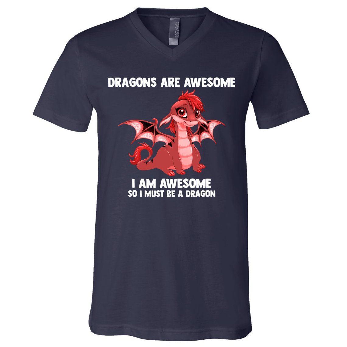 Dragons Dragons Are Awesome I'm A Dragon Girls V-Neck T-Shirt