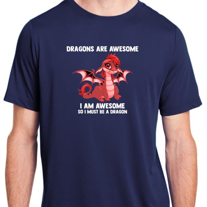 Dragons Dragons Are Awesome I'm A Dragon Girls Adult ChromaSoft Performance T-Shirt