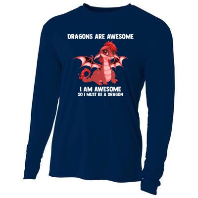 Dragons Dragons Are Awesome I'm A Dragon Girls Cooling Performance Long Sleeve Crew