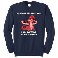 Dragons Dragons Are Awesome I'm A Dragon Girls Tall Sweatshirt