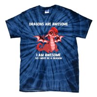 Dragons Dragons Are Awesome I'm A Dragon Girls Tie-Dye T-Shirt