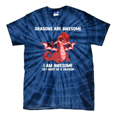 Dragons Dragons Are Awesome I'm A Dragon Girls Tie-Dye T-Shirt